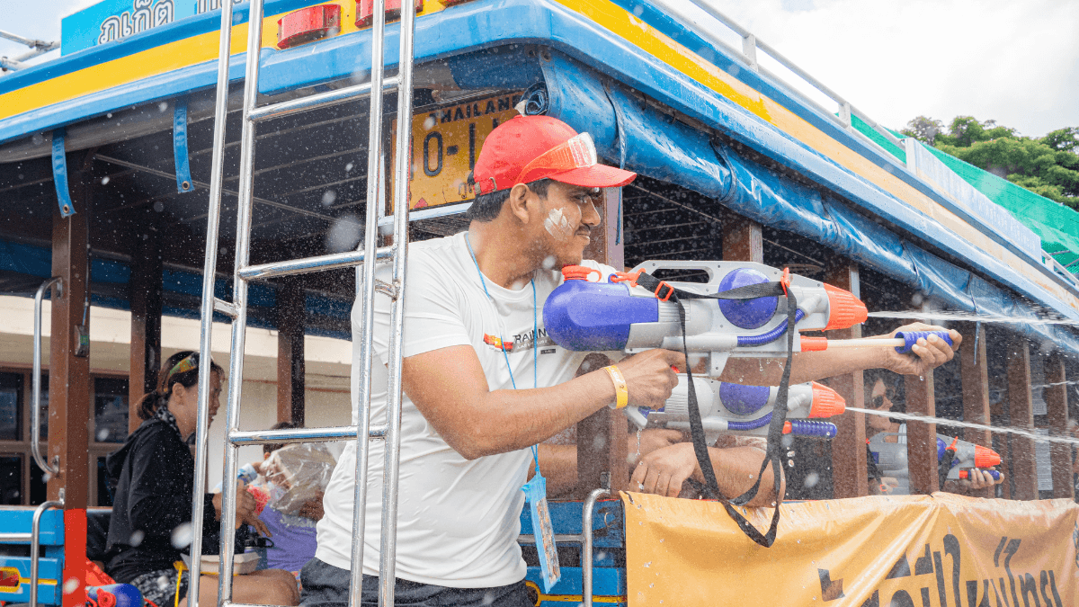 Songkran Water fighting Phuket